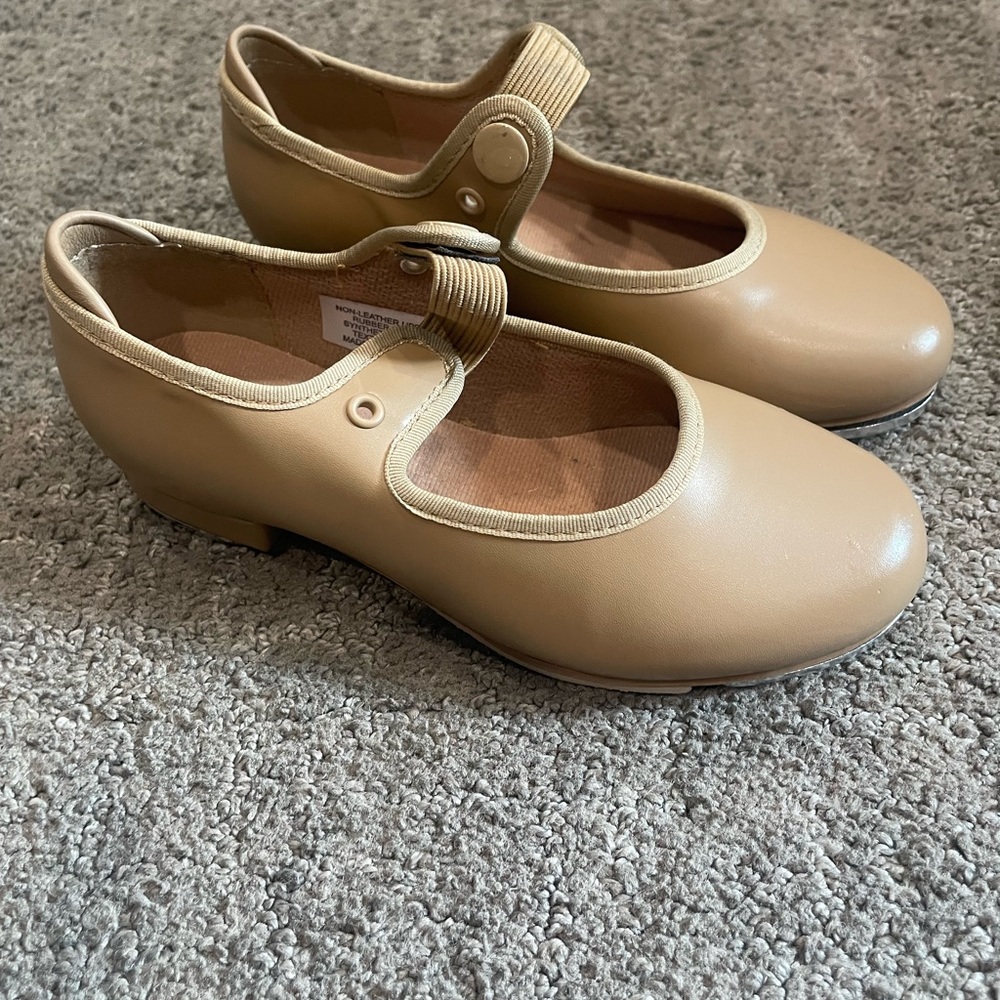 Little girls size 11W BLOCH Annie Tyette tan tap shoe - Picture 7 of 8